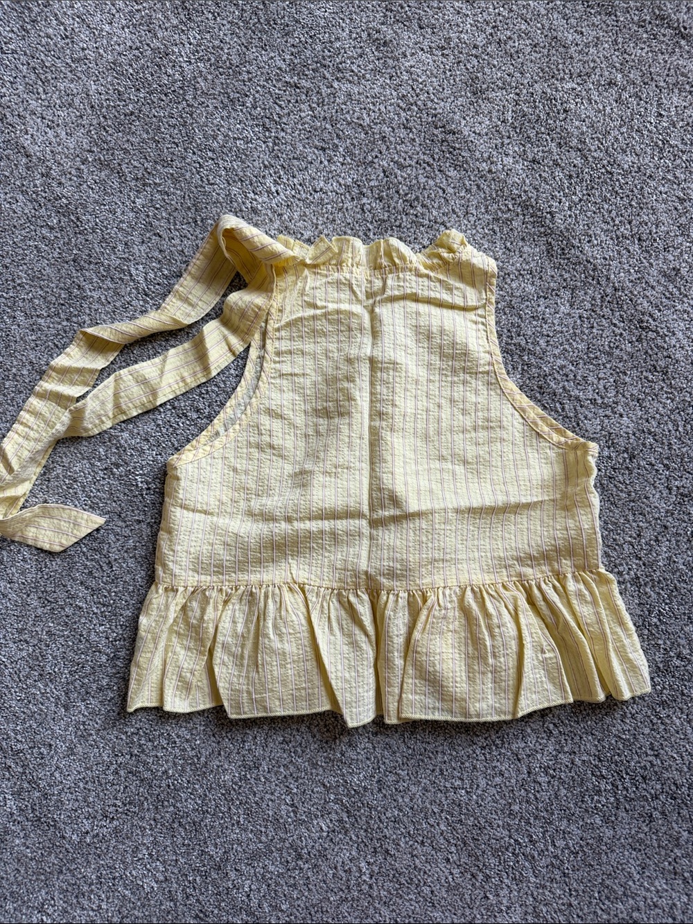 Yellow Ruffled Halter Top